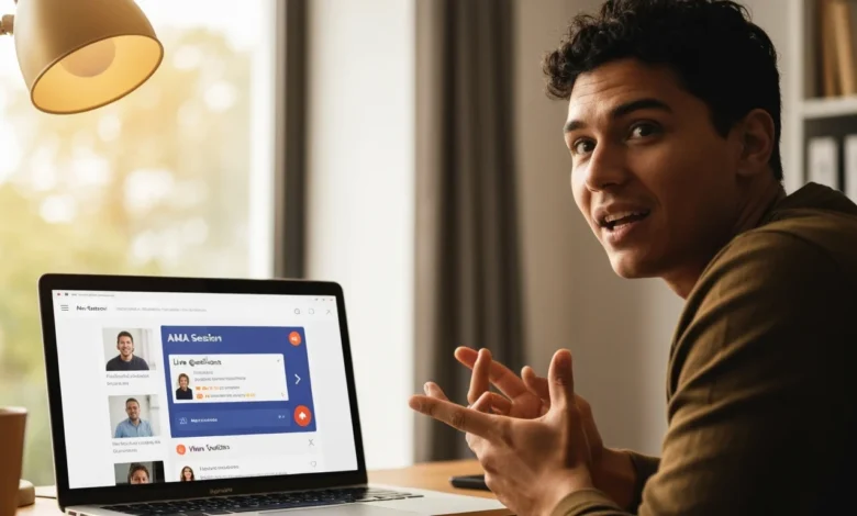 Interactive AMA session on Reddit with real-time voting and user engagement