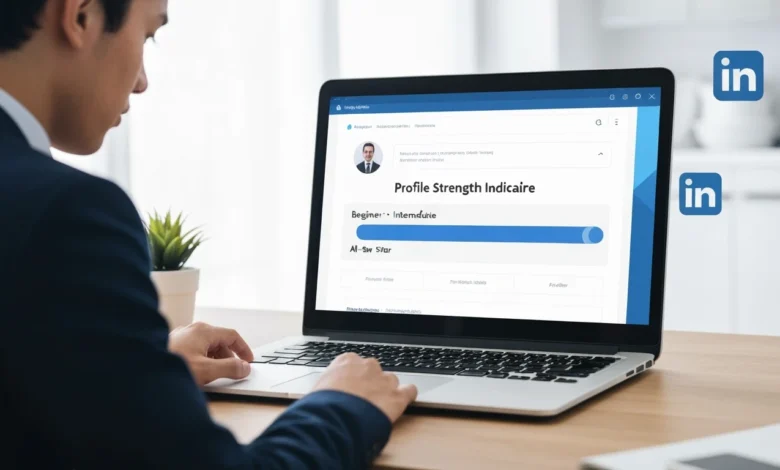 LinkedIn Profile Strength Indicator visualization