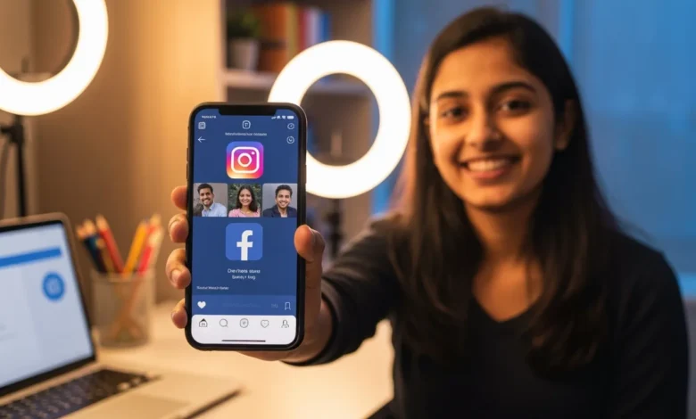 Meta story sharing across Instagram and Facebook apps