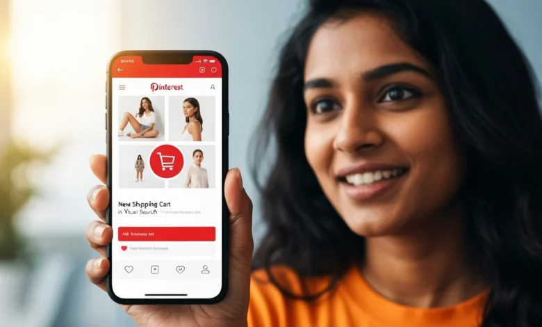 Pinterest shopping cart feature in visual search for e-commerce