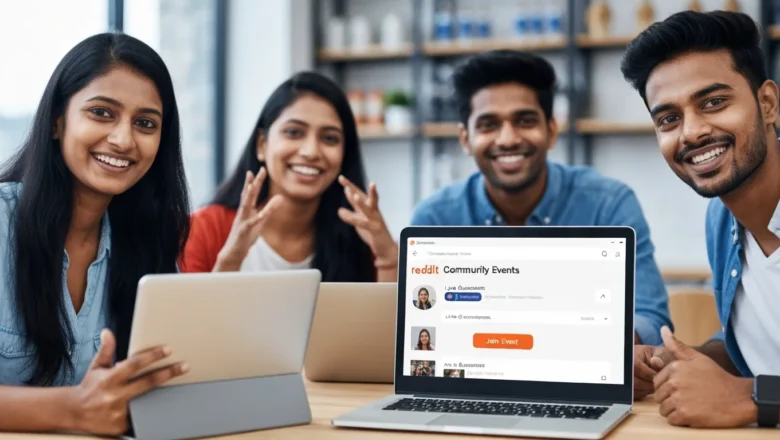 Reddit community events feature for real-time participation.