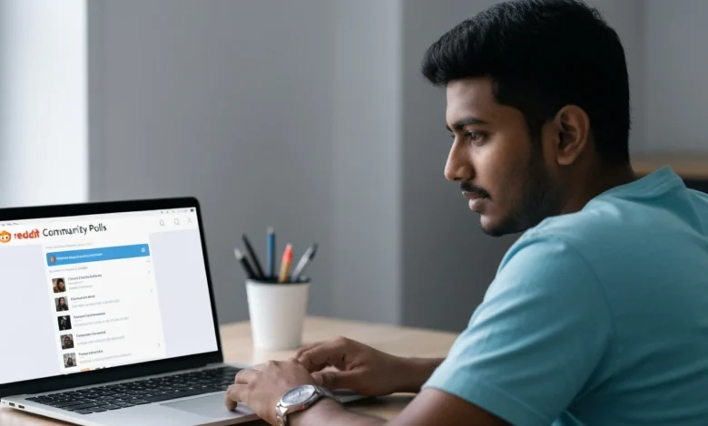A screenshot of Reddit’s new Community Polls feature showing real-time user responses.