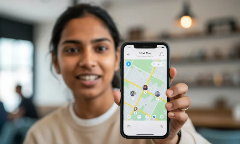 Snapchat Snap Map live location sharing feature