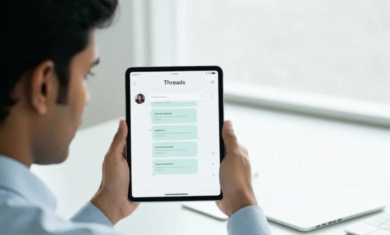Threads Direct Message feature in action
