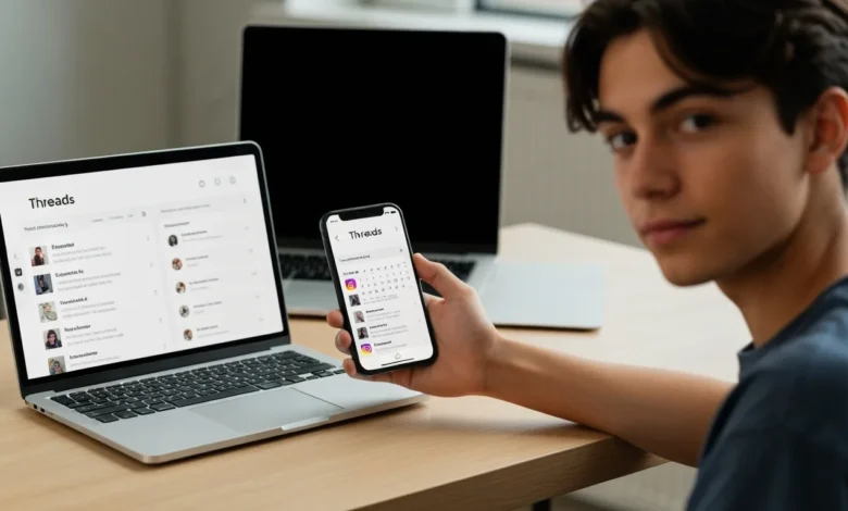 Content creators using the Threads post scheduling feature to plan and organize posts in advance
