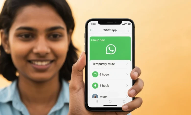 WhatsApp temporary mute feature for group chats