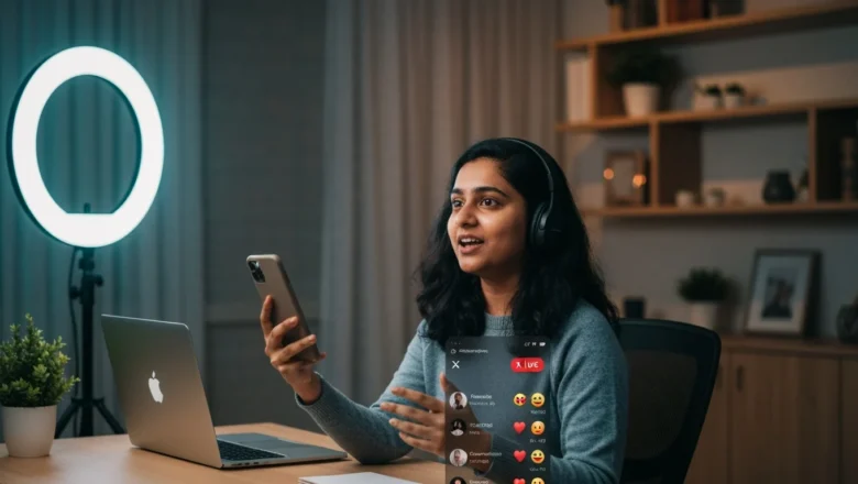 User broadcasting through X’s live video sharing feature