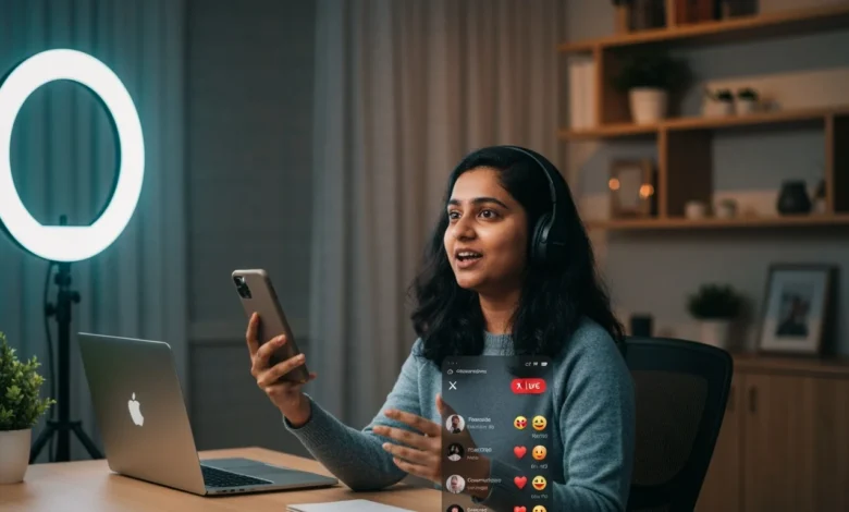 User broadcasting through X’s live video sharing feature