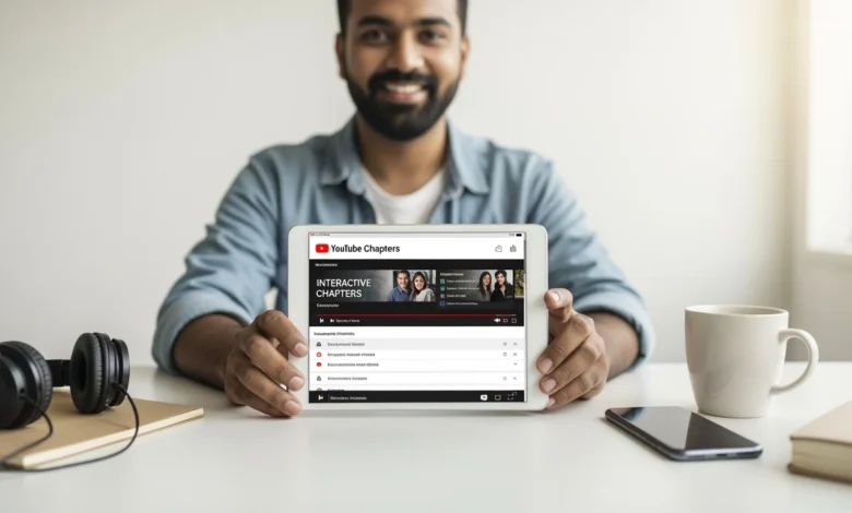 YouTube Interactive Chapters feature showing clickable video sections for easy navigation.