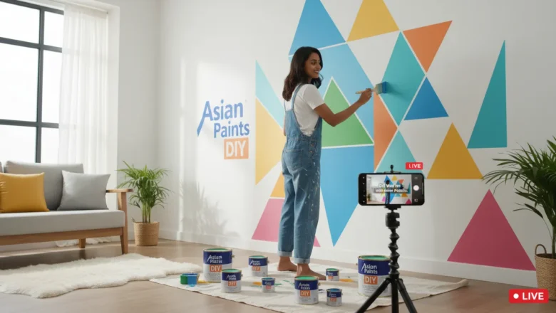Asian Paints DIY Campaign with local influencer painting wall