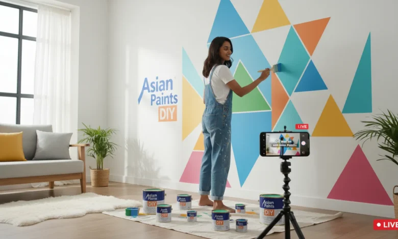 Asian Paints DIY Campaign with local influencer painting wall