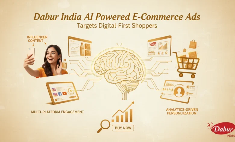 Dabur India AI-powered e-commerce ad campaign illustration