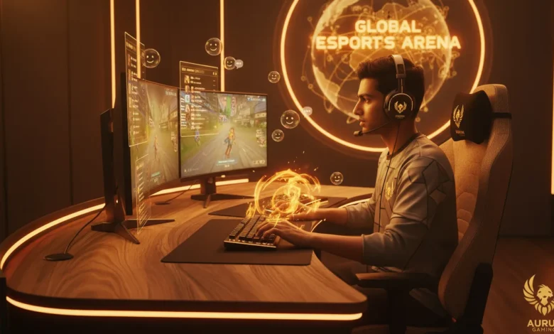 Indian gamer participating in an interactive esports campaign