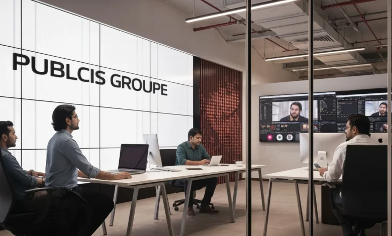 Publicis Groupe content studio in India with creative professionals and digital workstations