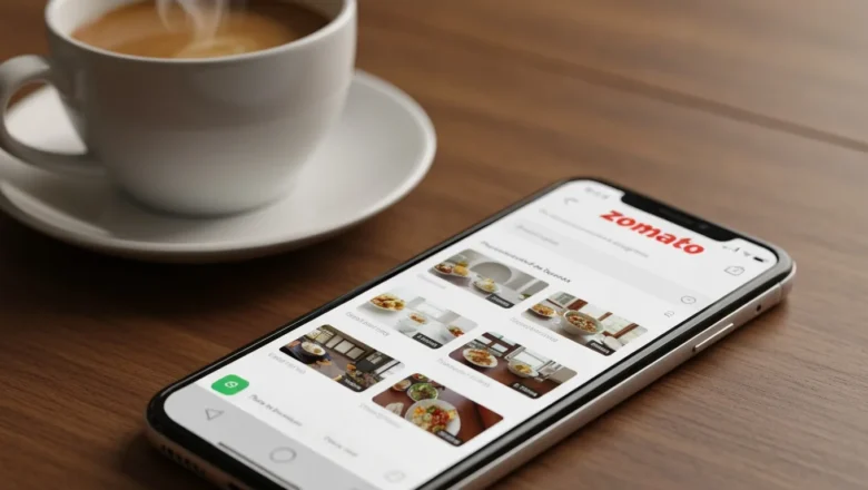 Zomato AI-driven recommendation engine displaying personalized restaurant suggestions on a smartphone screen.