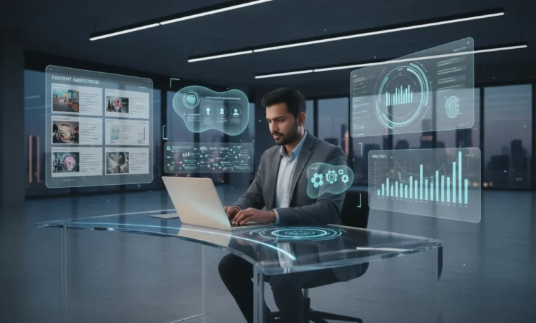 AI-powered tools automating content creation and personalization
