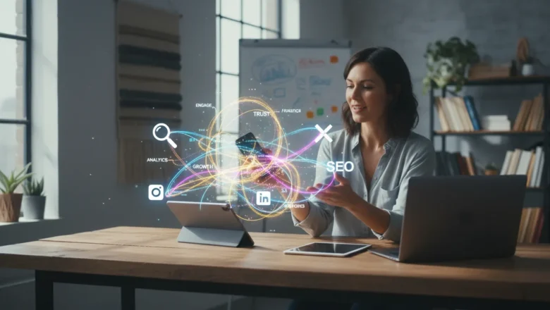 Marketer creating brand storytelling through SEO evolution