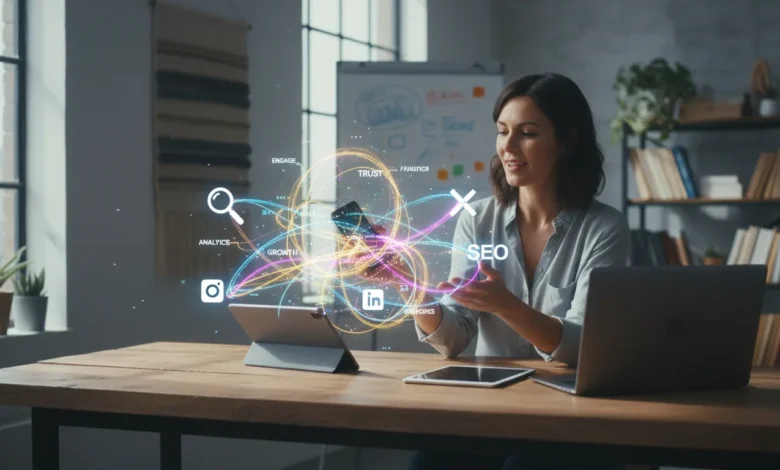 Marketer creating brand storytelling through SEO evolution