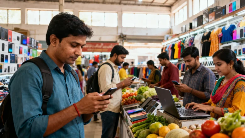 Indian consumers shopping online via mobile apps