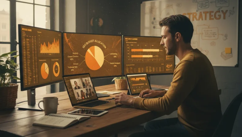 SEO expert analyzing budget allocation for effective agency performance