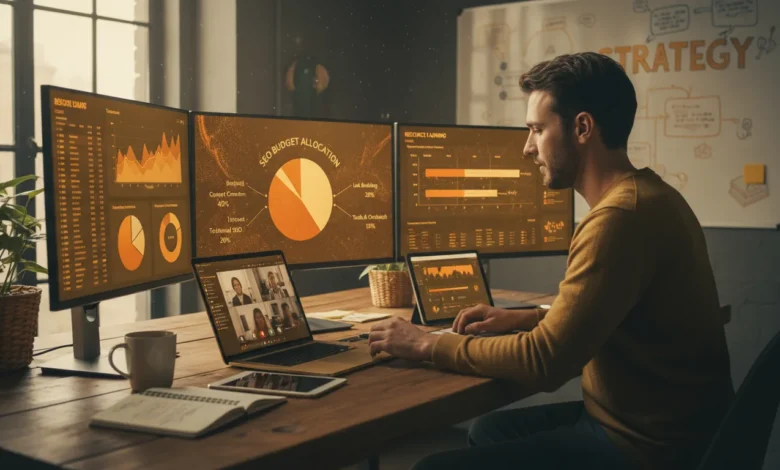 SEO expert analyzing budget allocation for effective agency performance