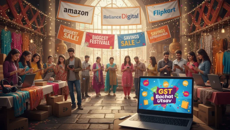 Amazon, Reliance, and Flipkart’s GST Bachat Utsav campaign for festive savings