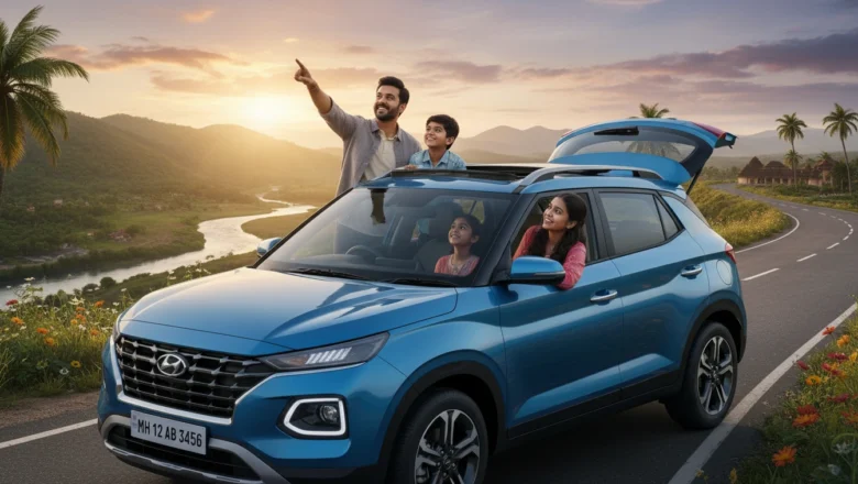 Indian family exploring Hyundai Exter during the new Exter campaign