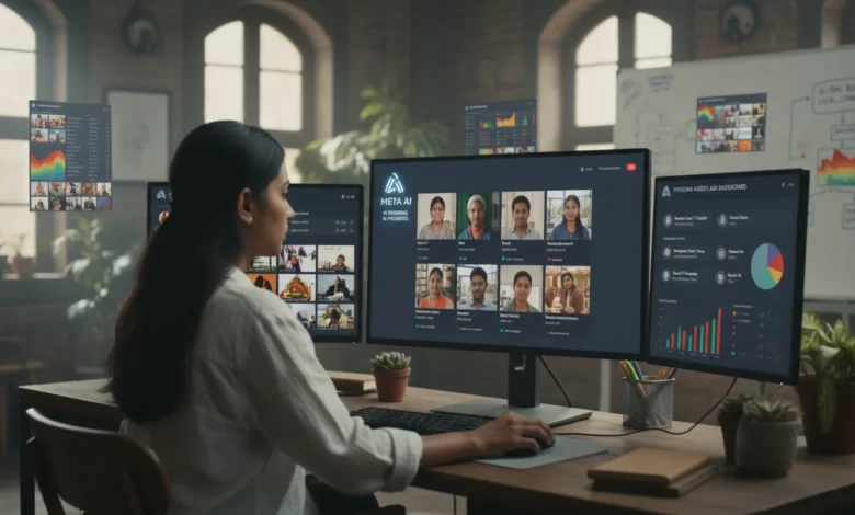 Digital marketer using Meta India AI dubbing and persona-based ad tools