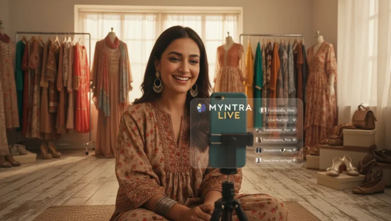 Myntra M-Live session showcasing influencer-led live commerce in India