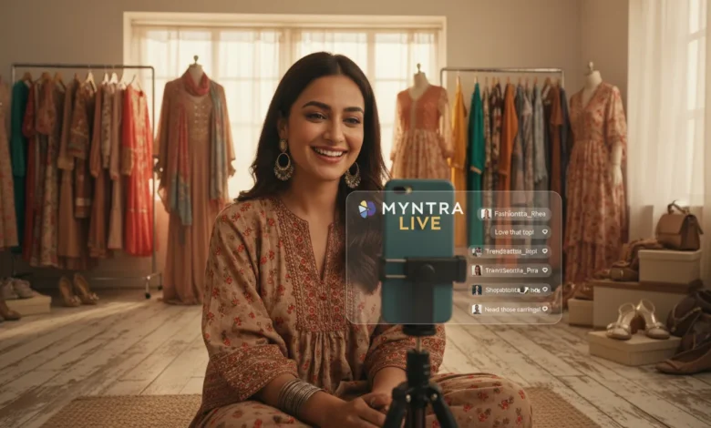 Myntra M-Live session showcasing influencer-led live commerce in India