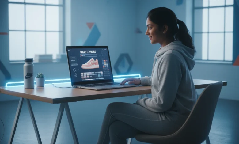 Indian customer customizing Nike sportswear