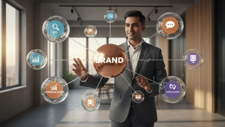 Topic clusters structure connecting brand content for SEO growth