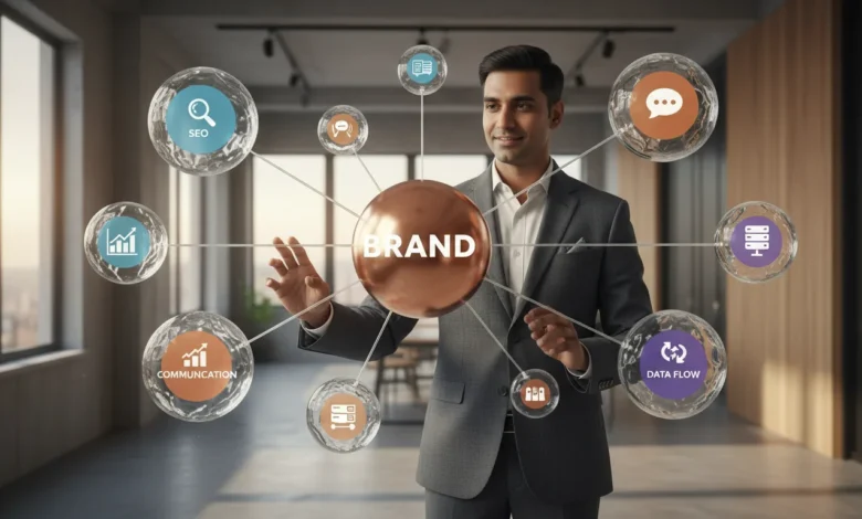 Topic clusters structure connecting brand content for SEO growth