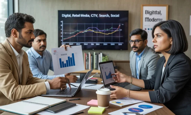 India ad market 2025 growth driven by digital channels including retail media and Connected TV