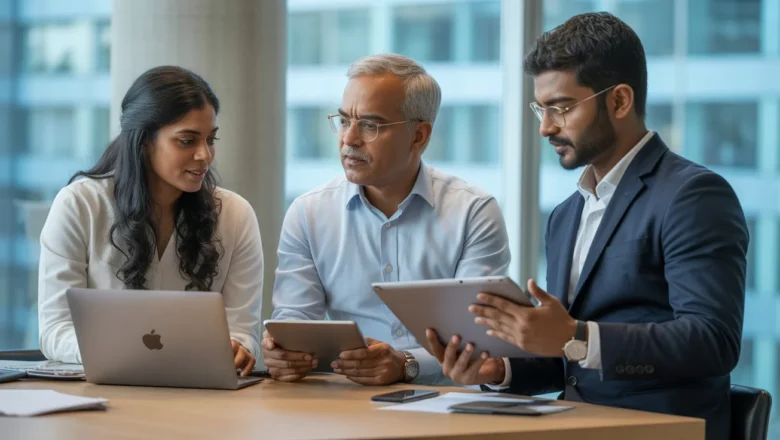 Indian B2B professionals analysing content for Q1 planning