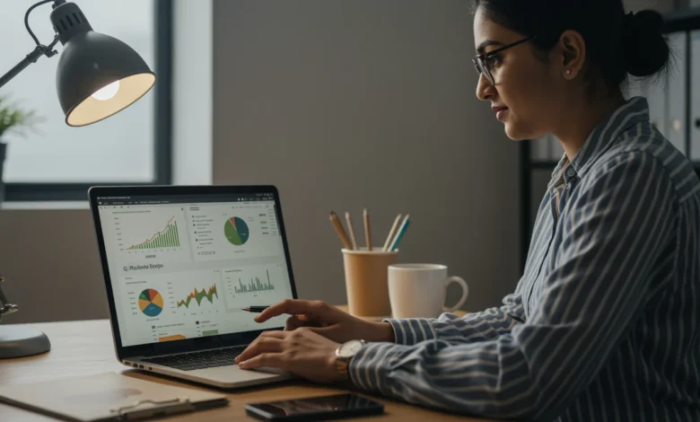 Digital marketing performance baseline analysis using traffic, engagement, and spend metrics