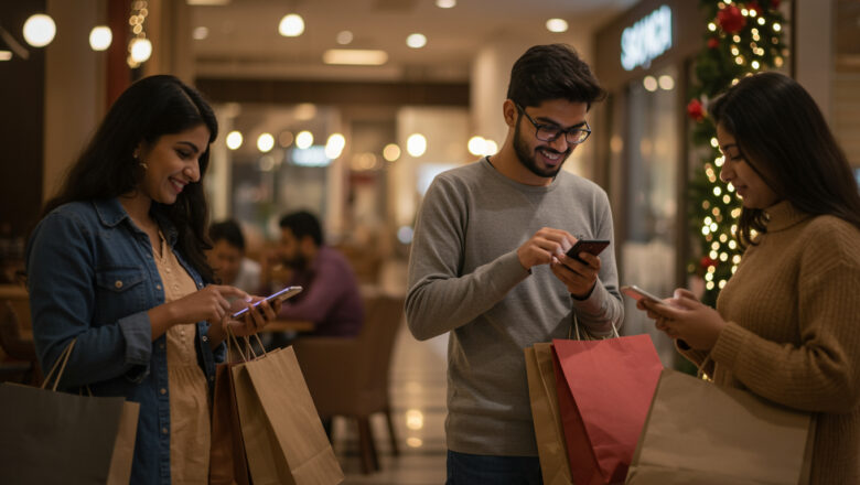 Indian shoppers using mobile apps and UPI during Christmas-week shopping
