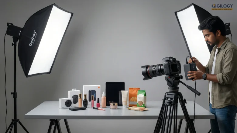 Product photography services in Chennai with professional lighting and studio setup
