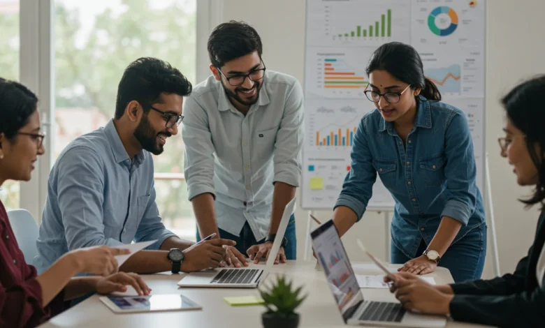 Indian marketers discussing social media consistency strategies