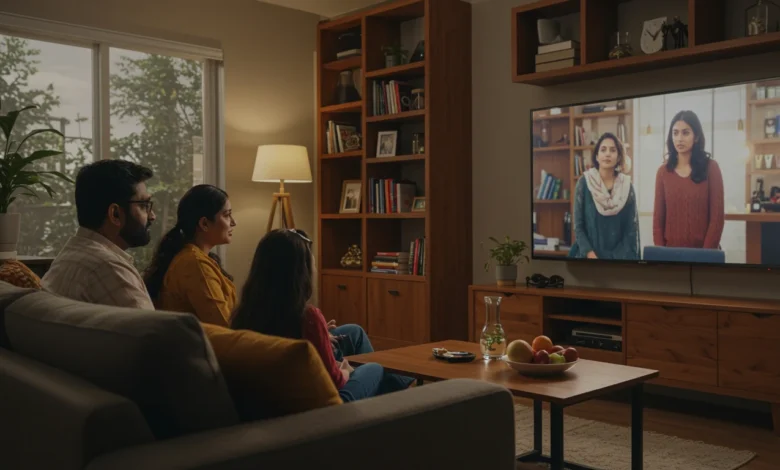 "Image showing a collection of top entertainment content from 2025 in TV, movies, and music."