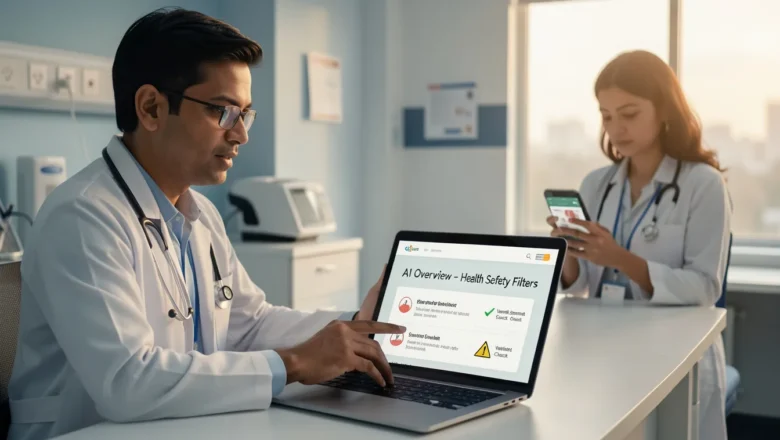 Google AI Overview health filter prioritising trusted medical sources