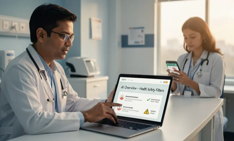 Google AI Overview health filter prioritising trusted medical sources