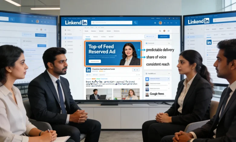 LinkedIn Reserved Ads guarantee top-of-feed placement for brands