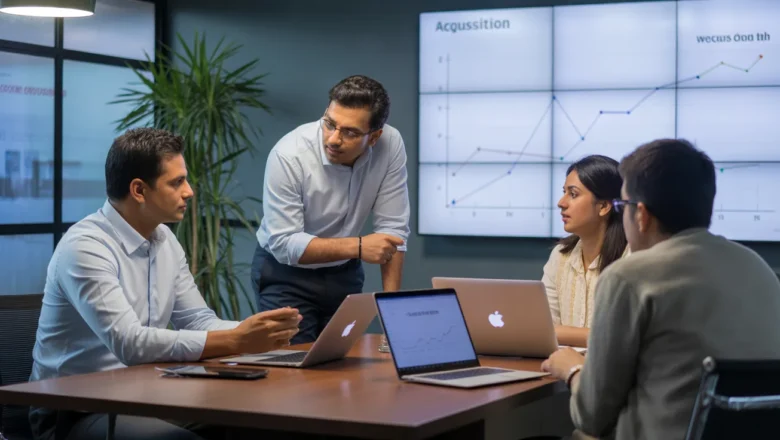 Growth marketing framework showing acquisition, retention, and revenue optimisation