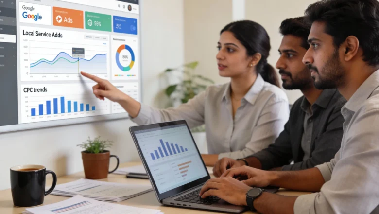 Indian digital marketers reviewing Google Ads budget changes