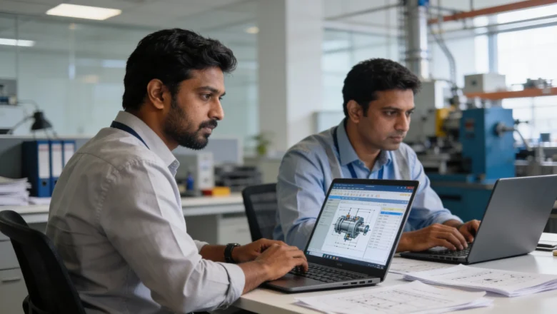 Industrial buyers researching suppliers through search