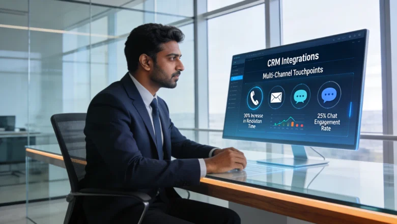 Indian CX analyst reviewing AI-powered customer journey dashboard