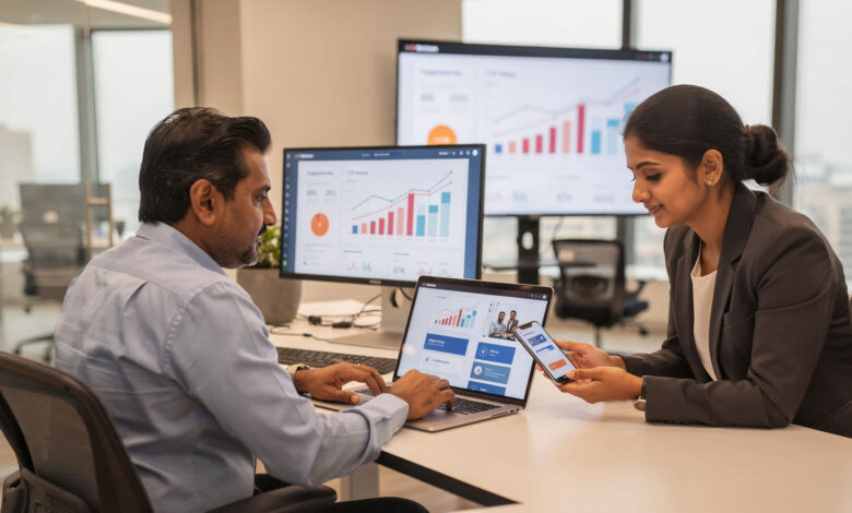 Indian marketers analyzing mobile-first snackable content performance metrics.