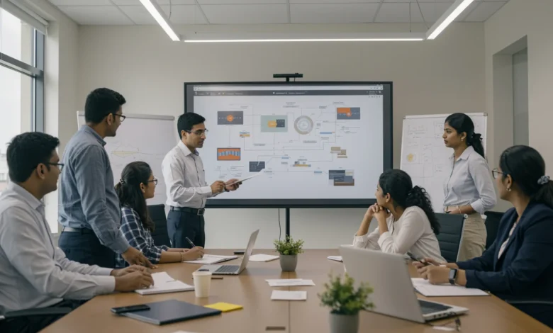 Indian business leaders discussing design quality strategy