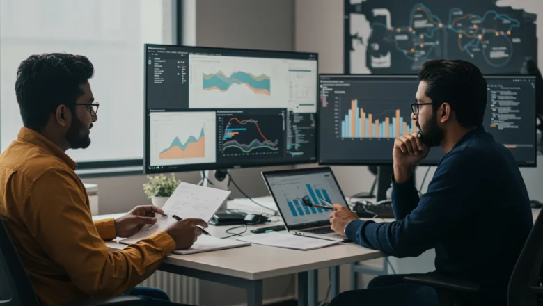 Indian professionals discussing Google Ads privacy policy changes in a modern office environment.